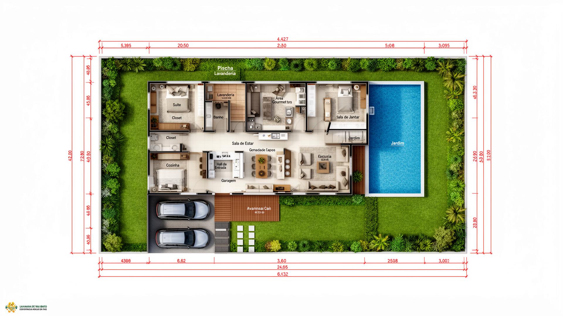 Planta humanizada do Projeto 736
